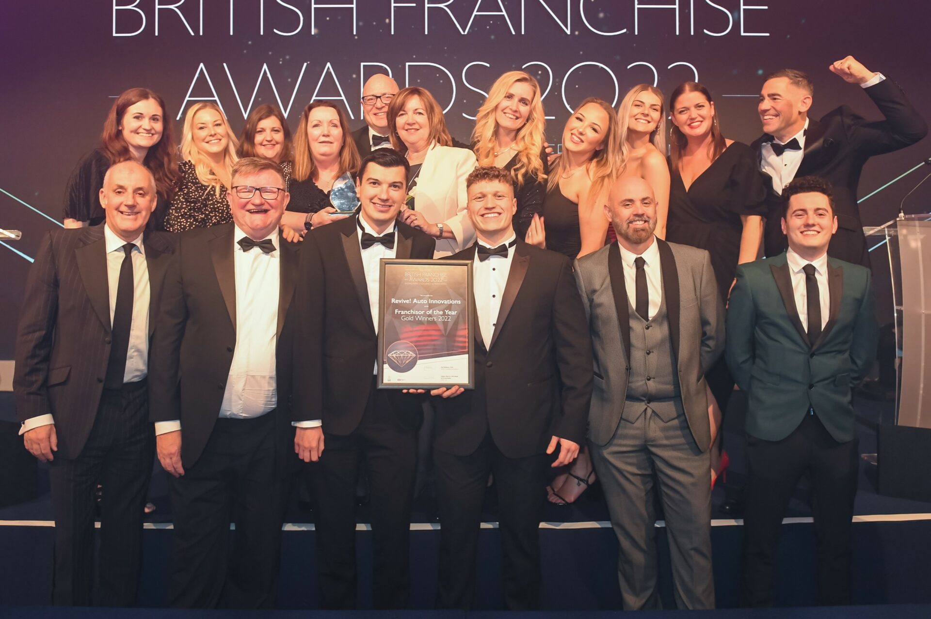 Revive! Records Revive! leaders picking up their award at the British Franchise Awards